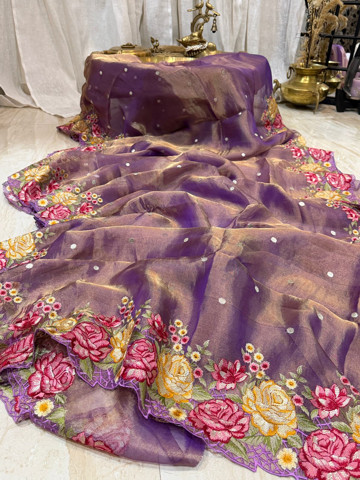 Banarasi Soft Tissue Silk Saree – Timeless Grace in Every Drape - Image 5