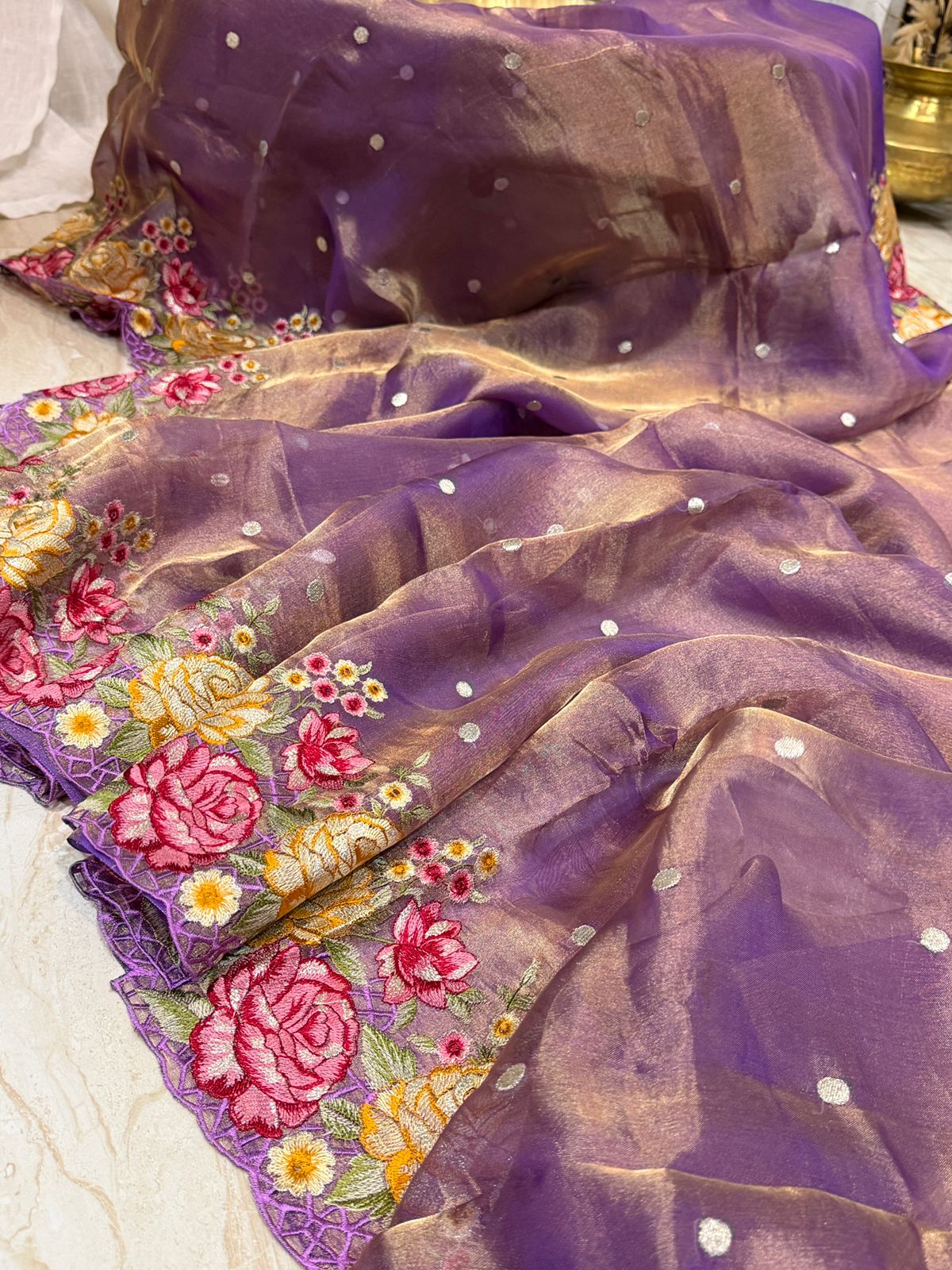 Banarasi Soft Tissue Silk Saree – Timeless Grace in Every Drape - Image 8