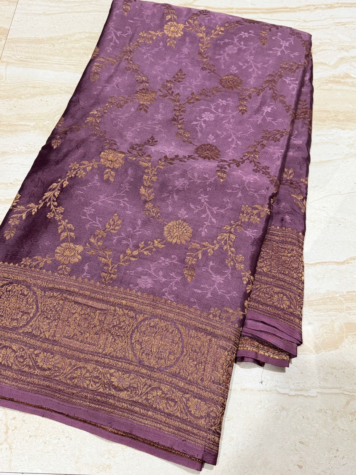 Pure Mysore Brocade Crepe Silk Saree - Image 3