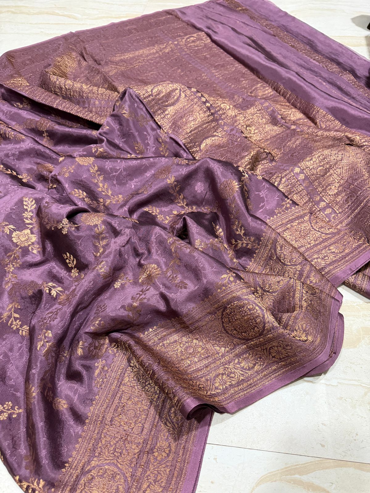Pure Mysore Brocade Crepe Silk Saree - Image 4