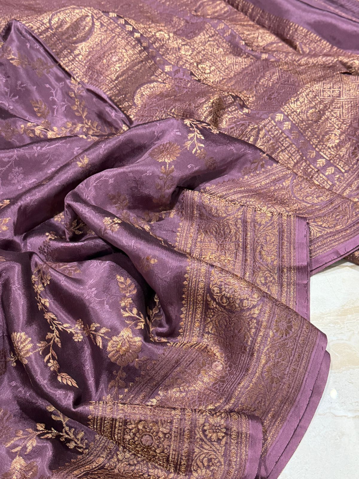 Pure Mysore Brocade Crepe Silk Saree - Image 7